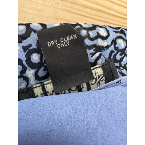 Harold's Blue Black White Floral Print A-line, Lined Skirt Women’s Size 6 - Picture 5 of 6